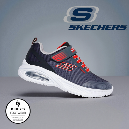 Skechers Microspec advance charcoal lights - Kirbys Footwear Ltd