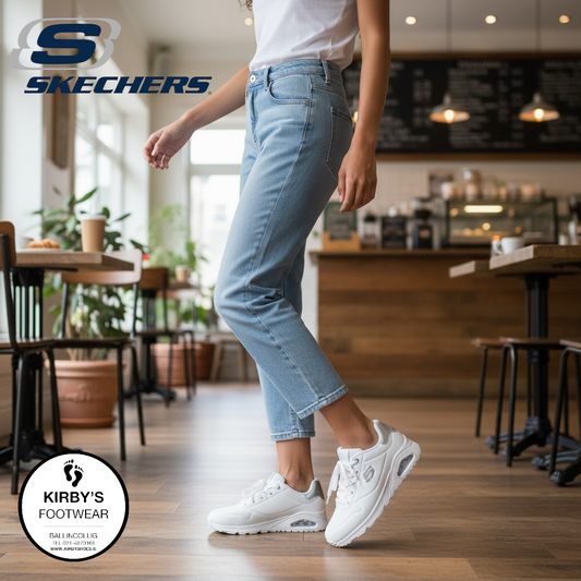 Skechers Uno - Golden air - white silver