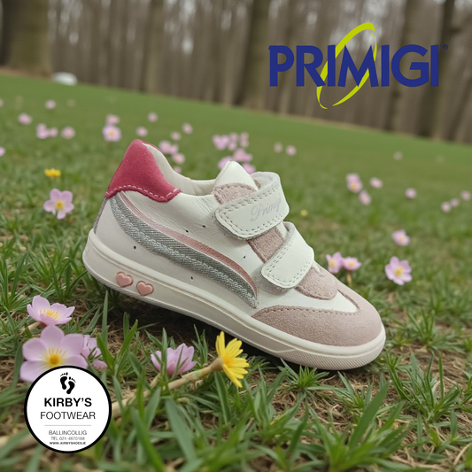 Primigi velcro trainer white multi - 1403311 - Kirbys Footwear Ltd