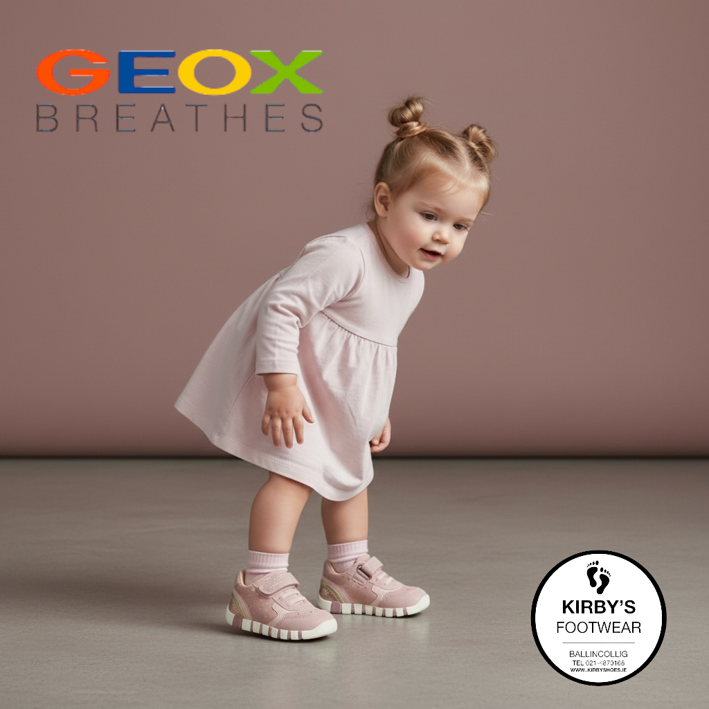Geox Iupidoo velcro pink - Kirbys Footwear Ltd