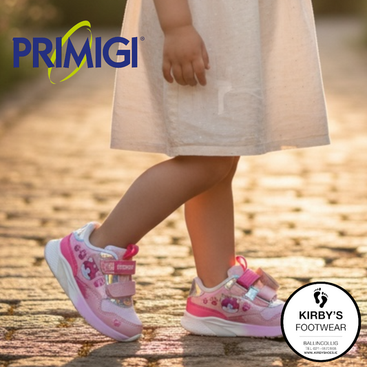 Primigi velcro trainer lights pink - 14540 - Kirbys Footwear Ltd