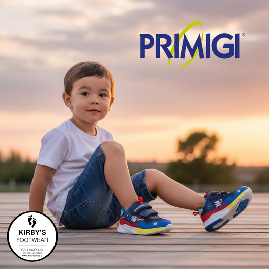 Primigi velcro trainer lights navy - 14540 - Kirbys Footwear Ltd