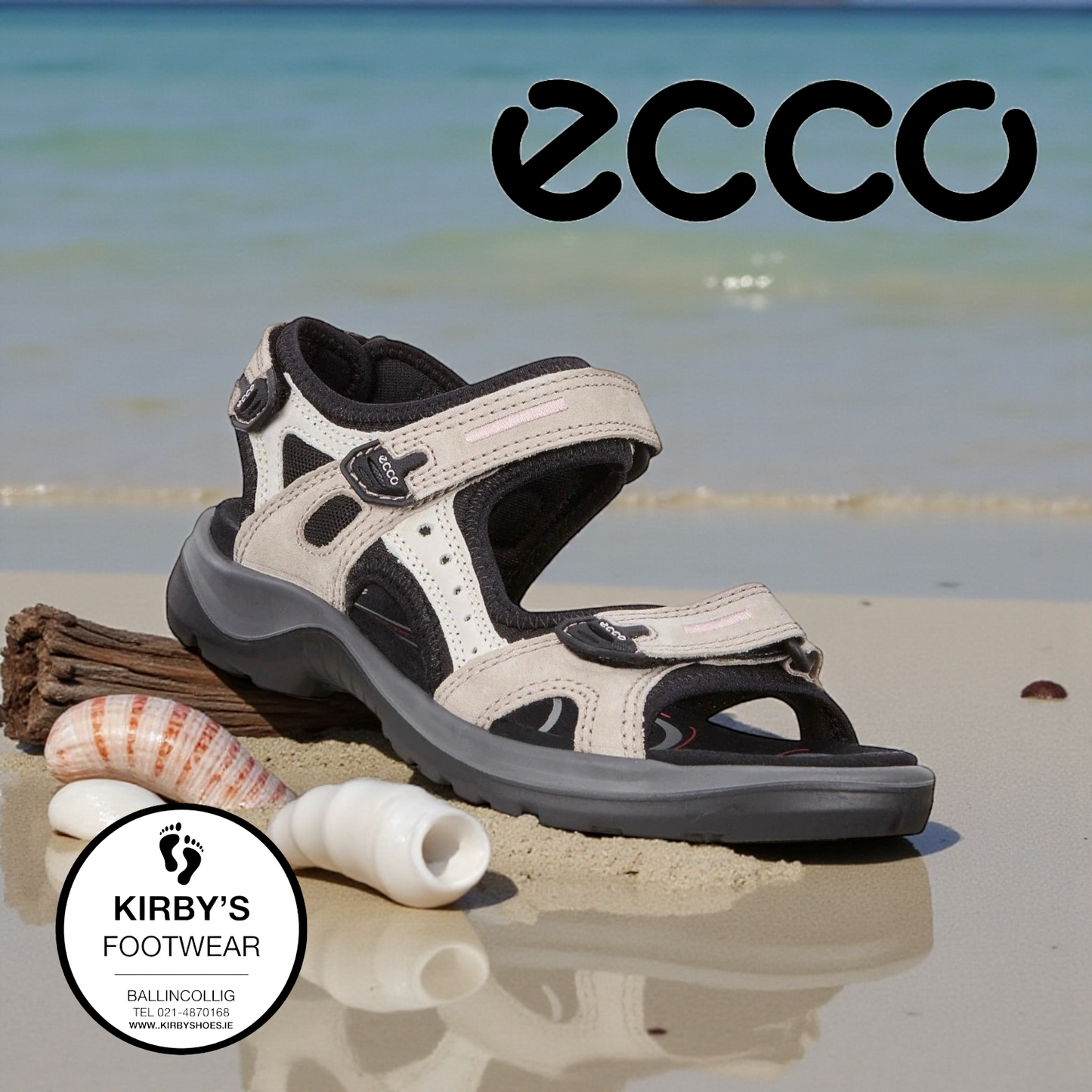Ecco off road Yacatan sandal - atmosphere ice - Kirbys Footwear Ltd