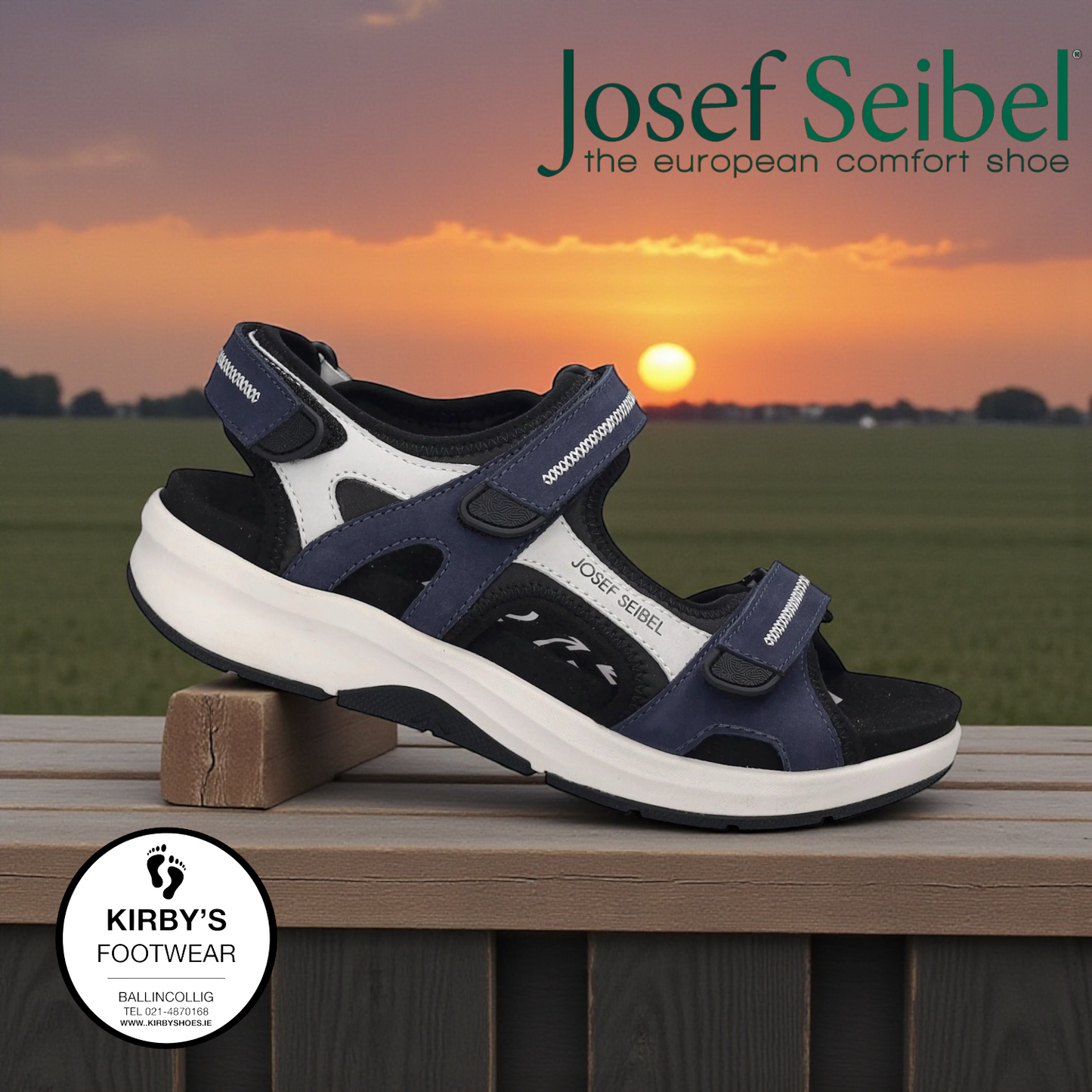 Josef Seibel Estelle 02 - navy sandal - Kirbys Footwear Ltd