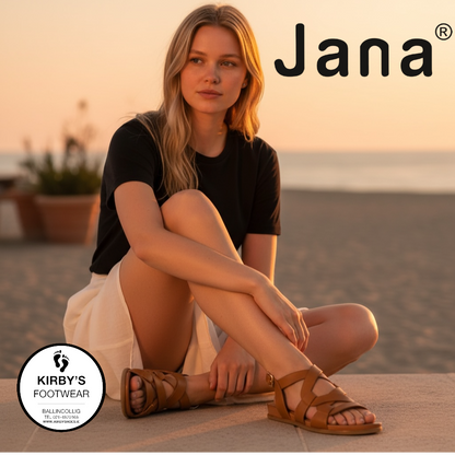Jana sandal - tan 28161 - Kirbys Footwear Ltd
