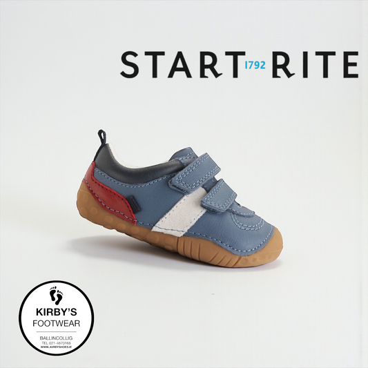 Start-Rite Zap pre walker denim blue leather