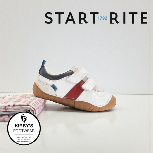Start-Rite Zap pre walker white leather - Kirbys Footwear Ltd