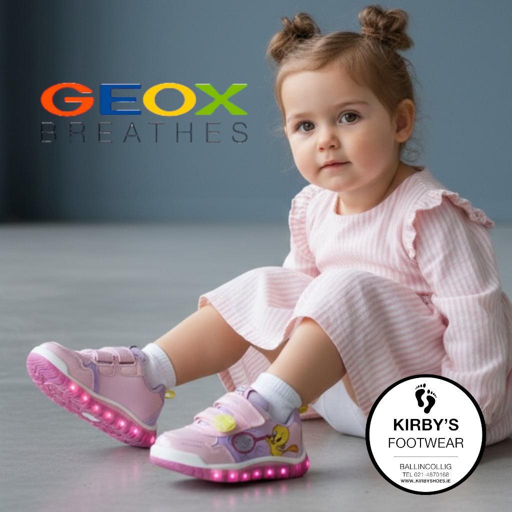 Geox tweety bird lights trainers lightyloo lilac - Kirbys Footwear Ltd