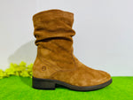 Tamaris boot tan suede leather 25481
