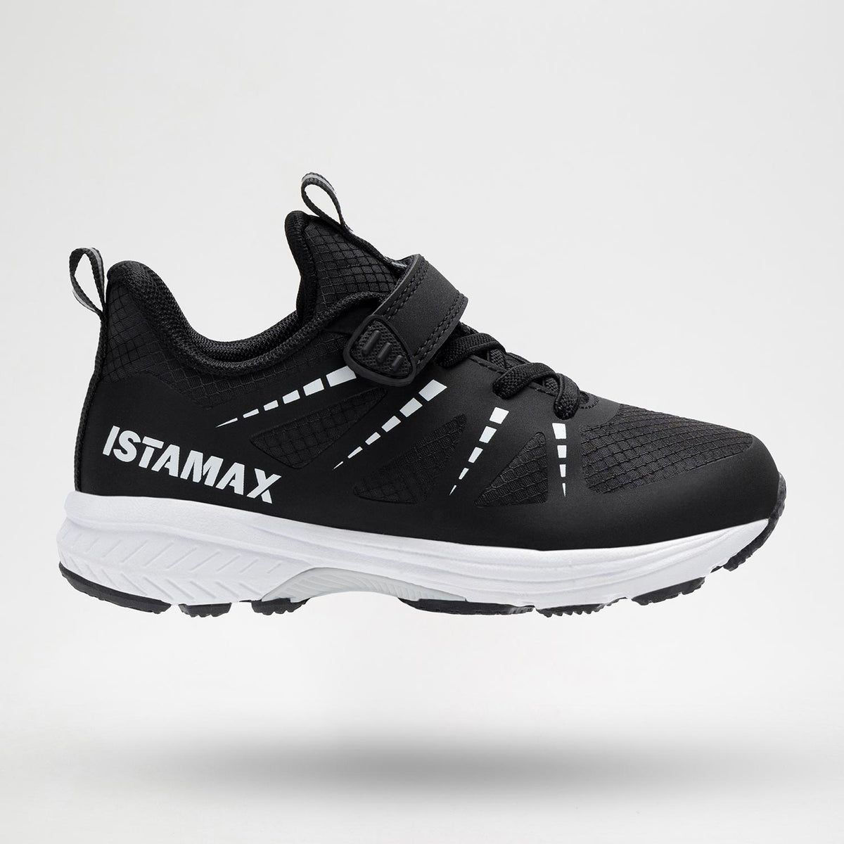Istamax boys' trainer IMAA3805 in black/white – side view