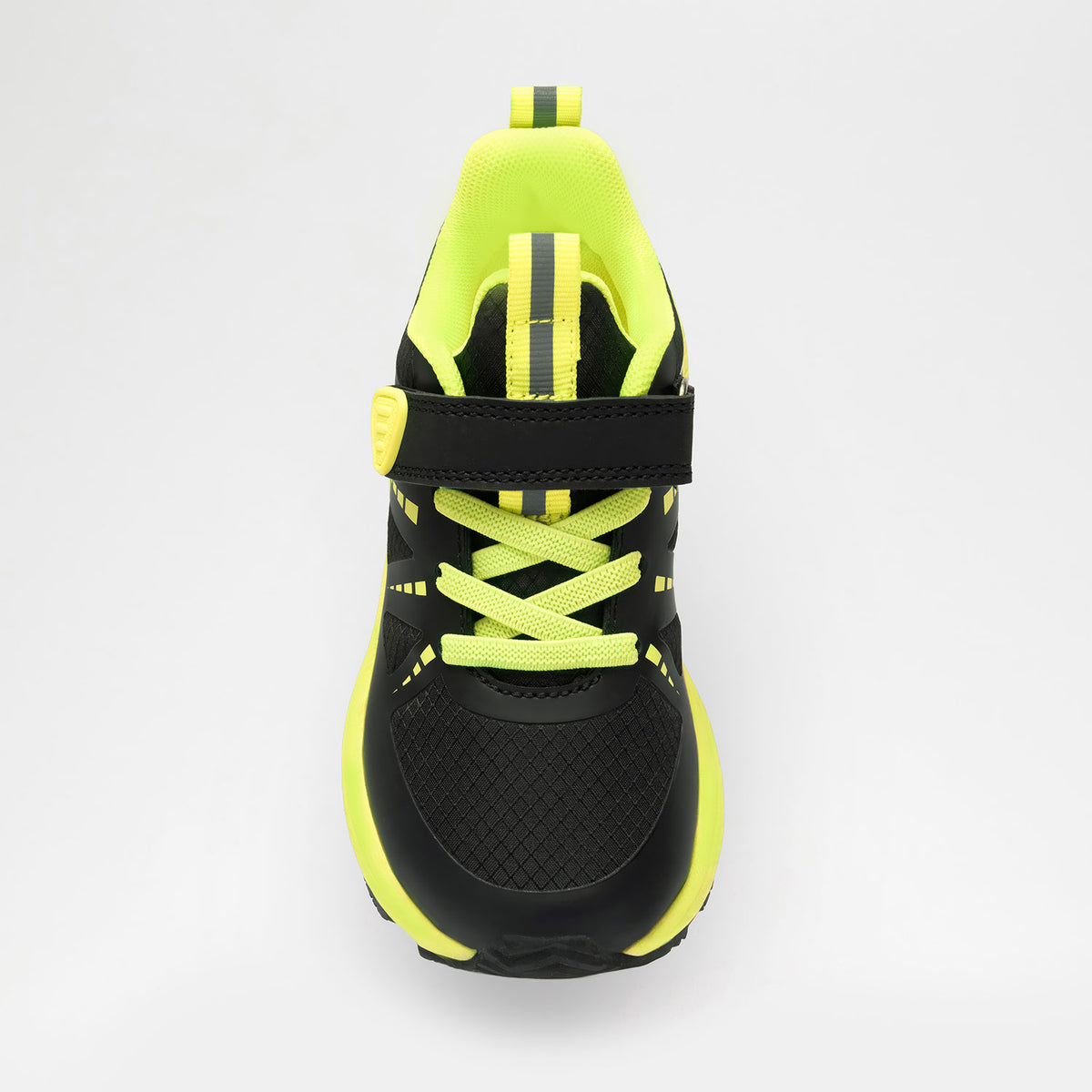 Istamax boys' trainer IMAA3805 in black/fluo yellow – front view