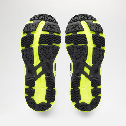 Istamax boys' trainer IMAA3805 in black/fluo yellow – sole tread of the pair