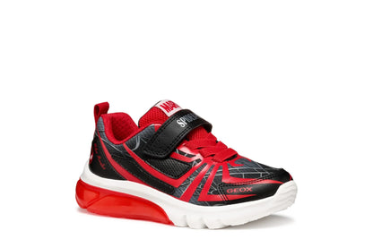 Geox Spiderman Miles Morales Ciberdron lights black red