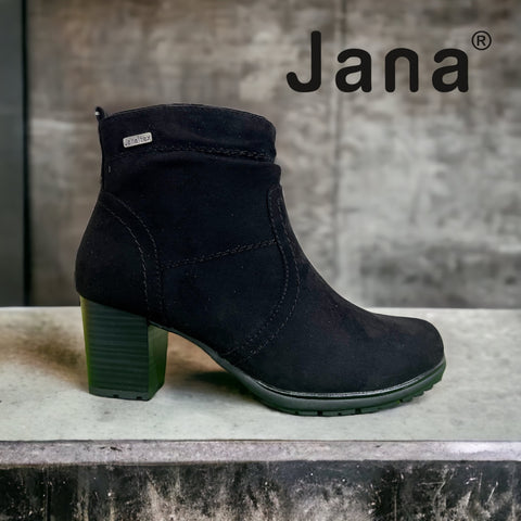 Jana boot black suede 26371