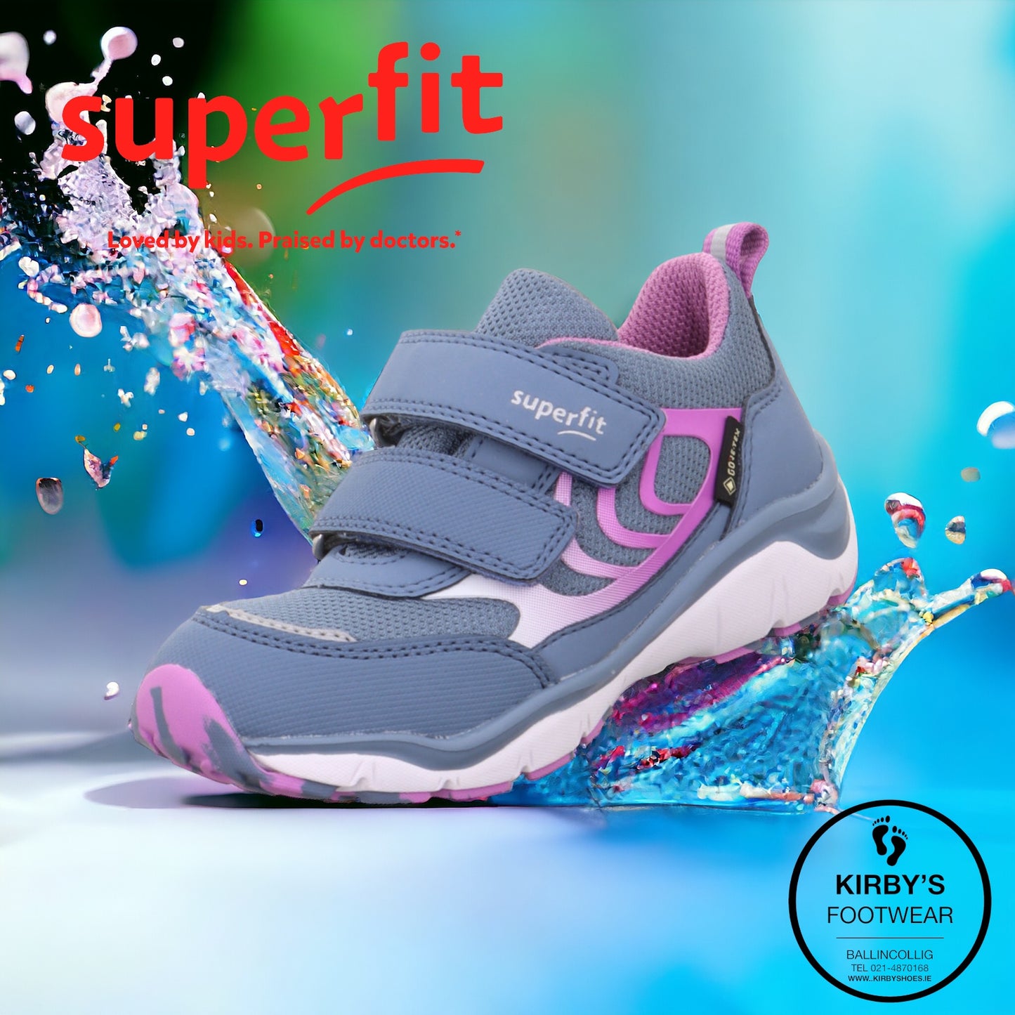 SuperFit waterproof sport 5 goretex blue/pink