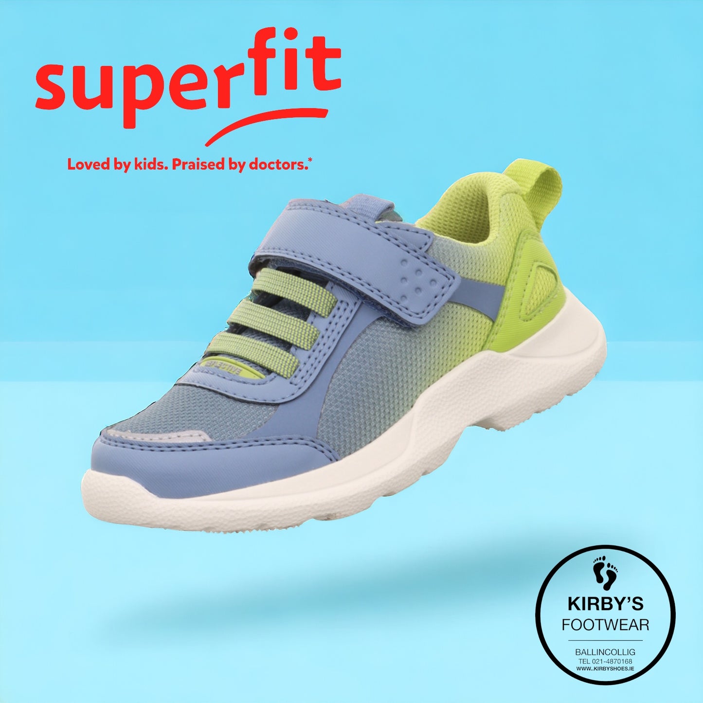 SuperFit Rush trainer blue/lime