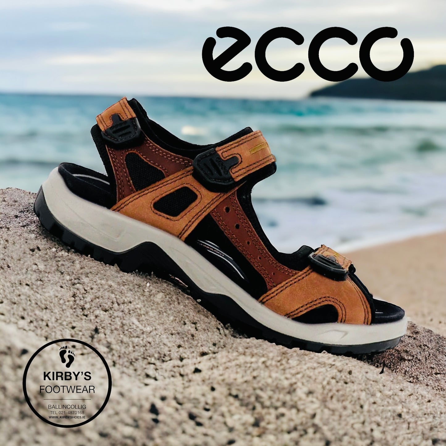 Ecco off road yacatan sandal espresso/cocoa - 69564