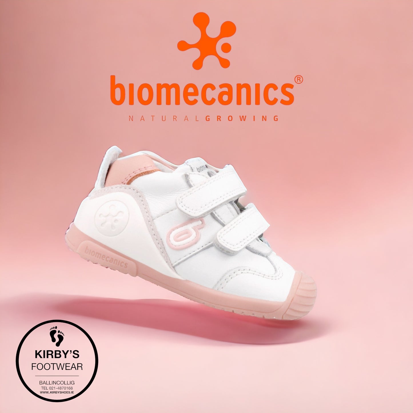 Biomecanics velcro pink white 221001