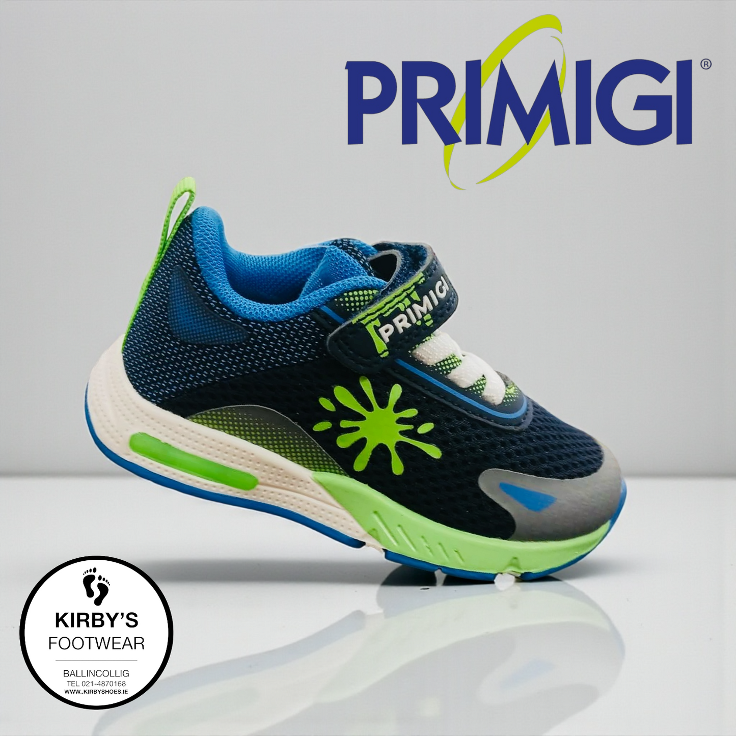 Primigi velcro trainer lights navy - 1453122 - Kirbys Footwear Ltd