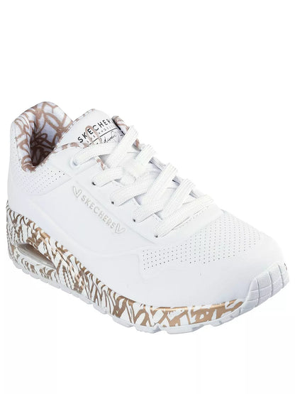 Skechers Uno - loving love - white gold