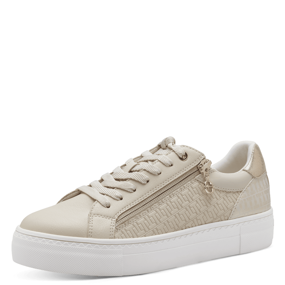 Tamaris trainer - Ivory/gold - 23313