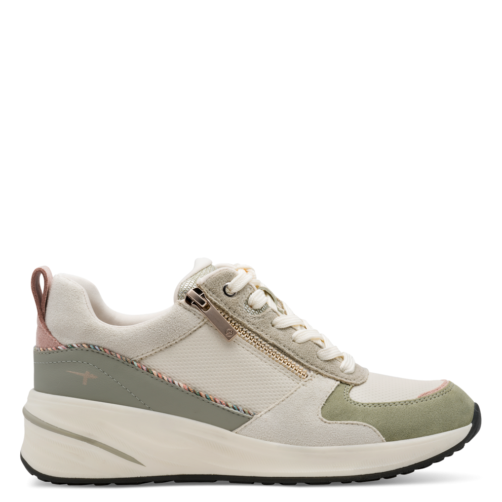 Tamaris trainer - sage beige - 23754 - Kirbys Footwear Ltd