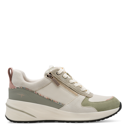 Tamaris trainer - sage beige - 23754 - Kirbys Footwear Ltd