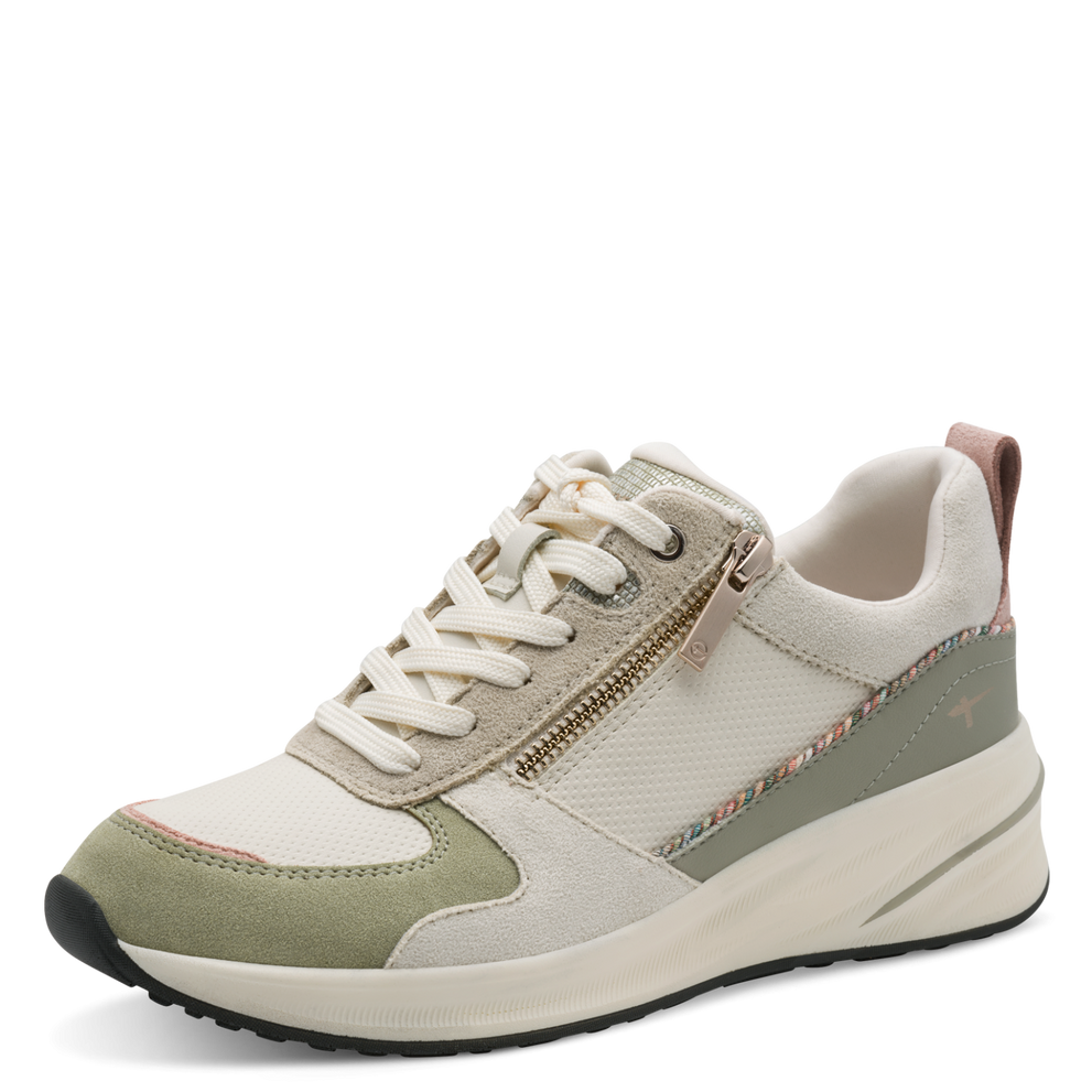 Tamaris trainer - sage beige - 23754 - Kirbys Footwear Ltd
