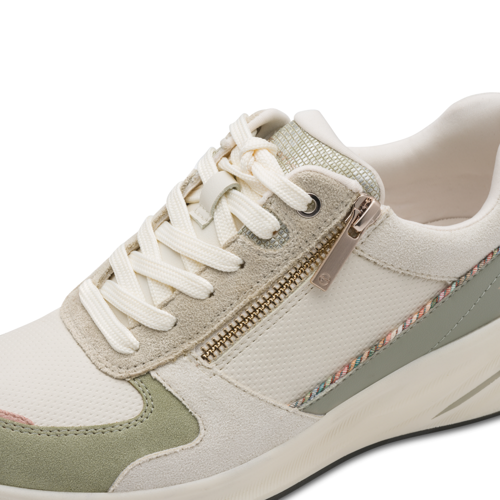 Tamaris trainer - sage beige - 23754 - Kirbys Footwear Ltd