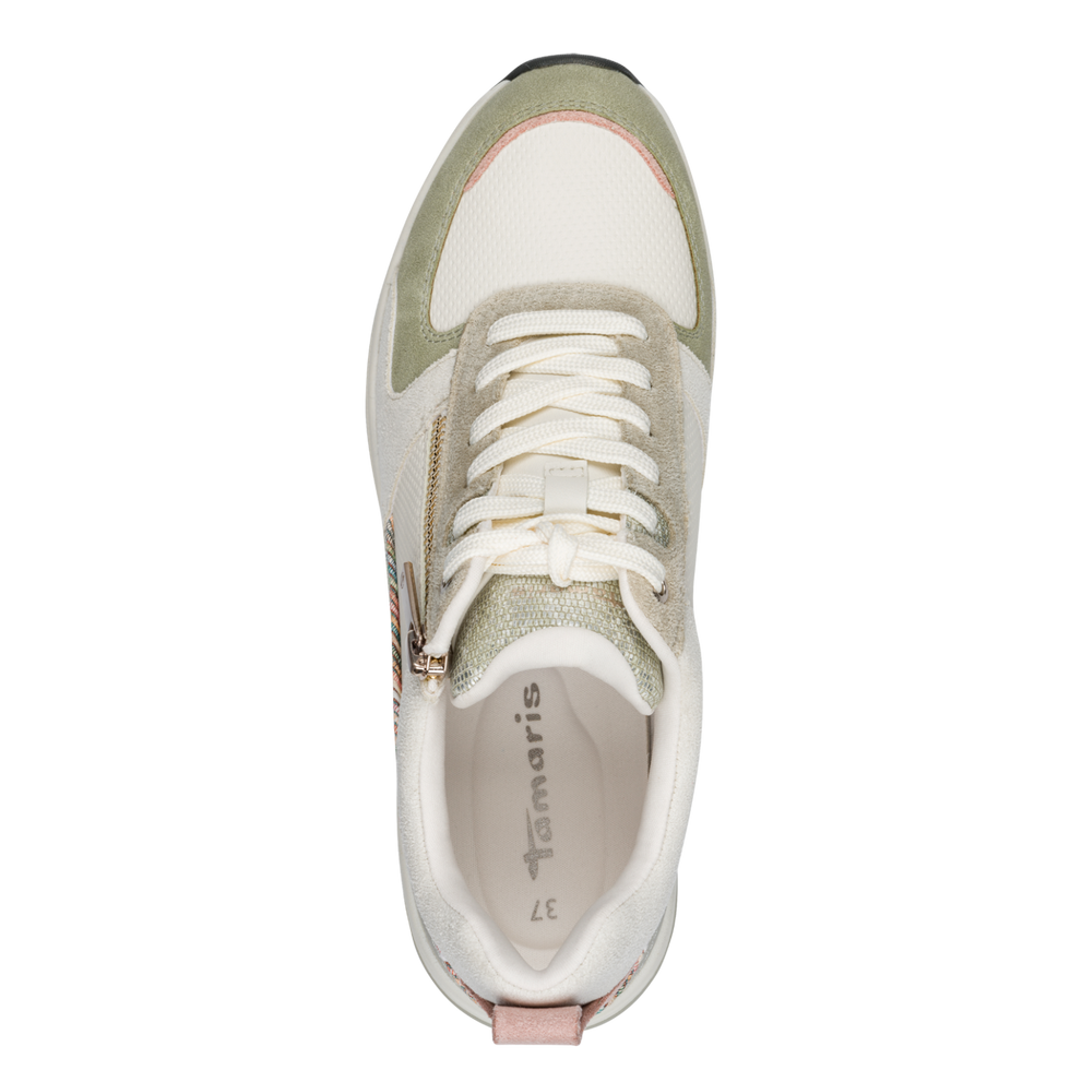 Tamaris trainer - sage beige - 23754 - Kirbys Footwear Ltd