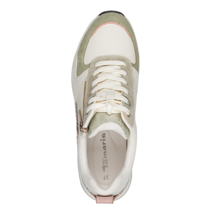 Tamaris trainer - sage beige - 23754 - Kirbys Footwear Ltd
