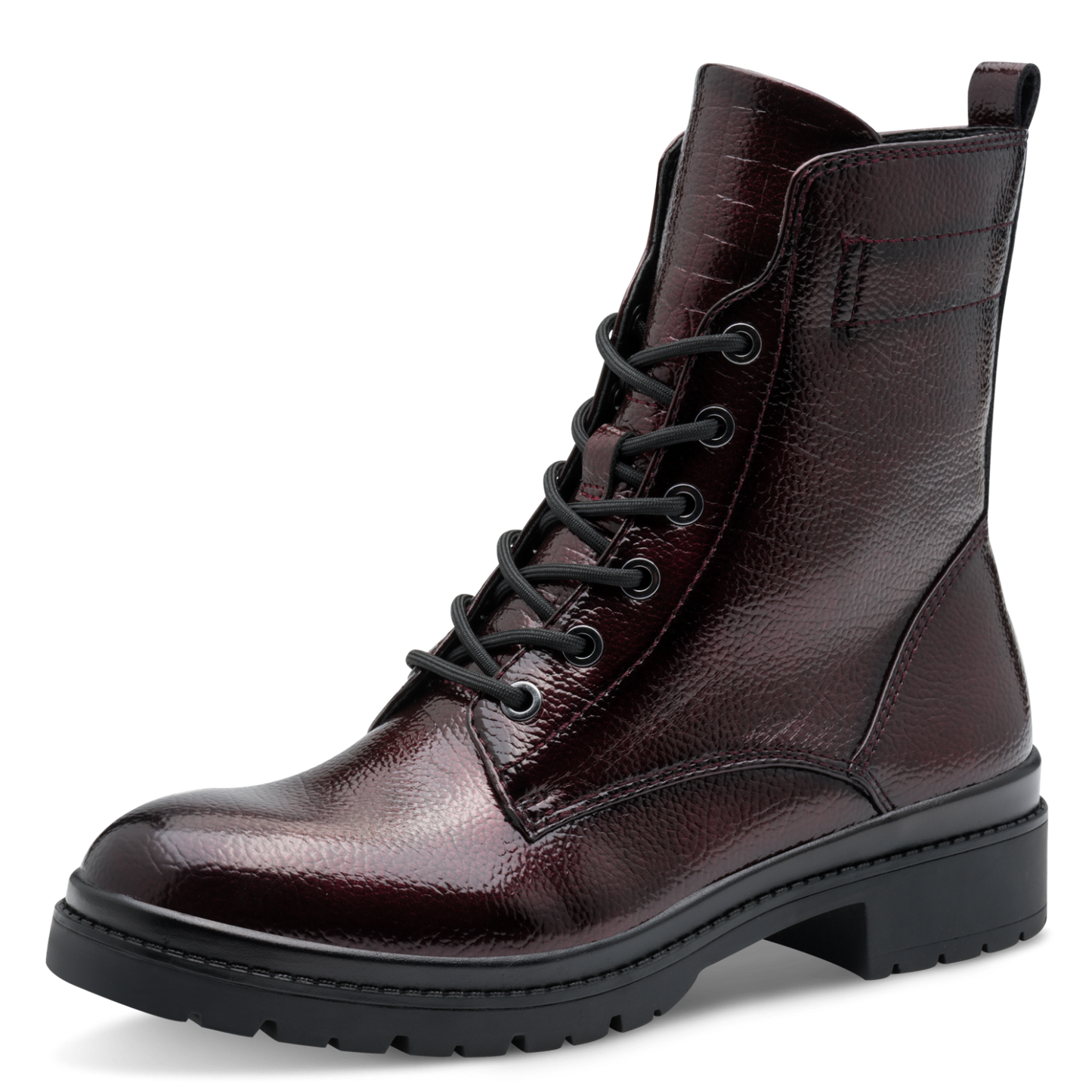 Tamaris merlot patent boot - 25236 - vegan