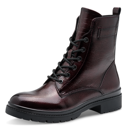 Tamaris merlot patent boot - 25236 - vegan