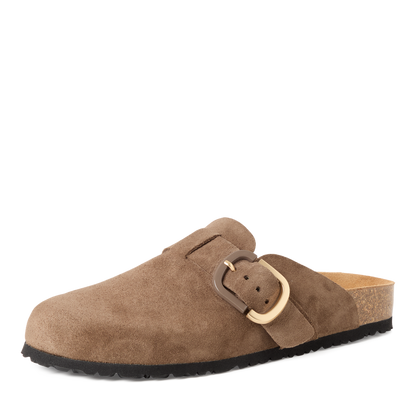 Tamaris mule chocolate suede - 27600 - Kirbys Footwear Ltd