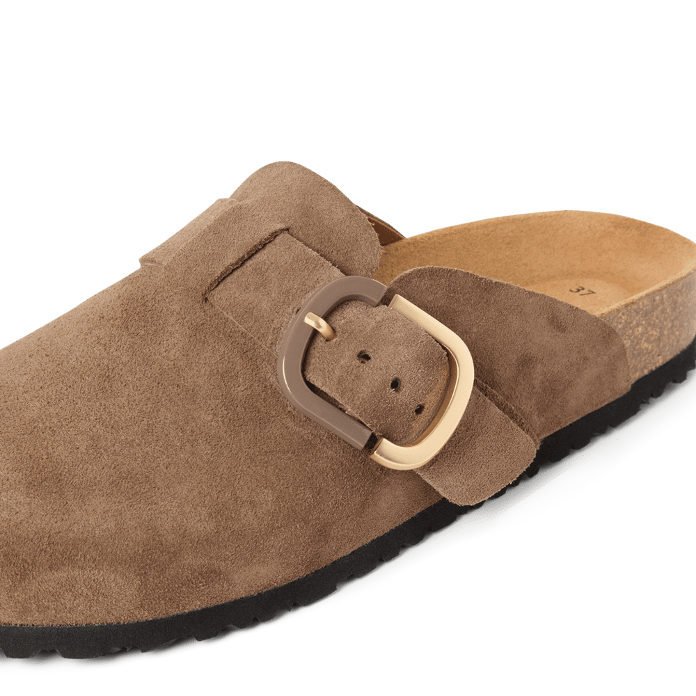 Tamaris mule chocolate suede - 27600 - Kirbys Footwear Ltd
