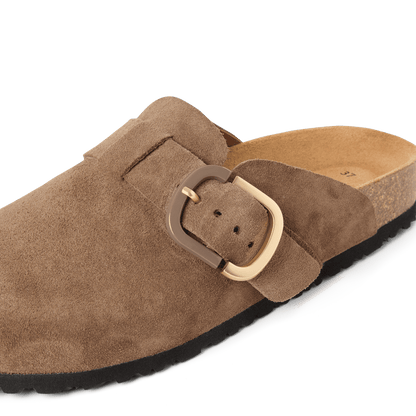 Tamaris mule chocolate suede - 27600 - Kirbys Footwear Ltd