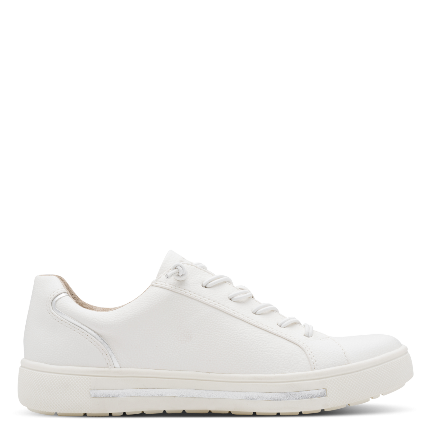 Jana trainer 23660 white silver - Kirbys Footwear Ltd