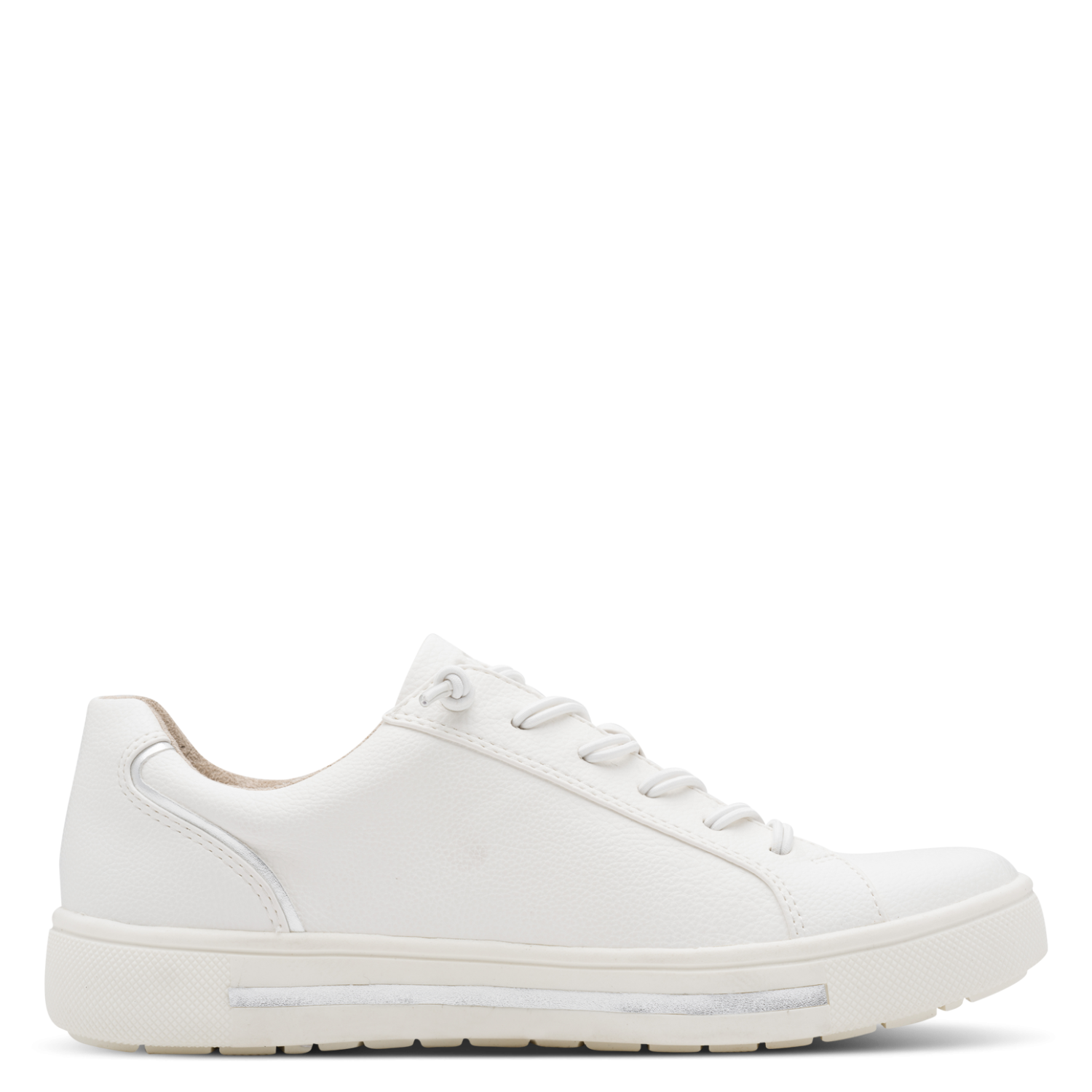 Jana trainer 23660 white silver - Kirbys Footwear Ltd