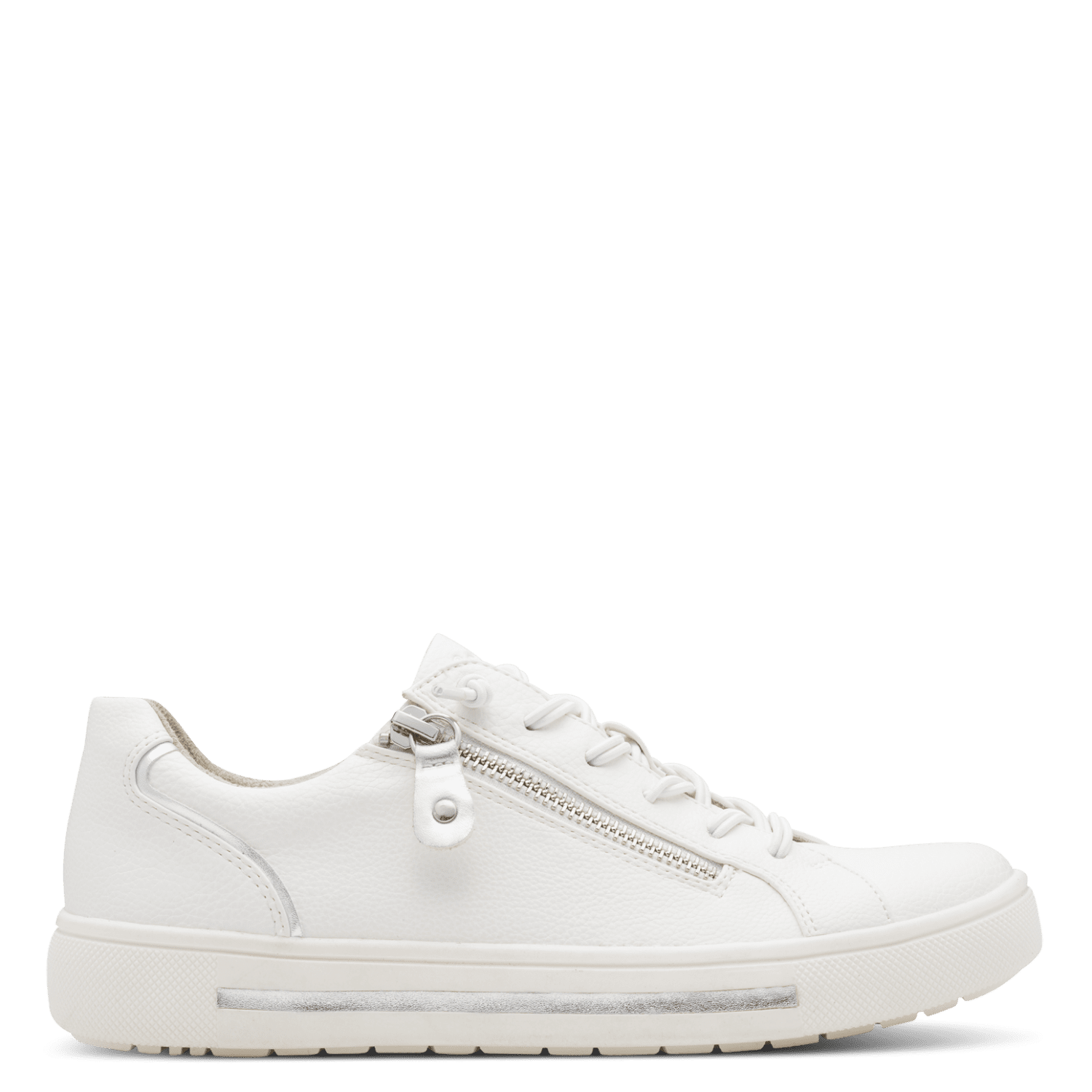 Jana trainer 23660 white silver - Kirbys Footwear Ltd