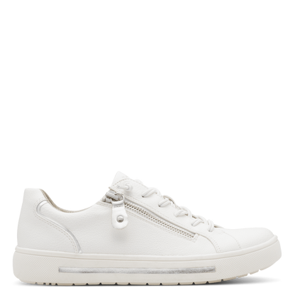 Jana trainer 23660 white silver - Kirbys Footwear Ltd