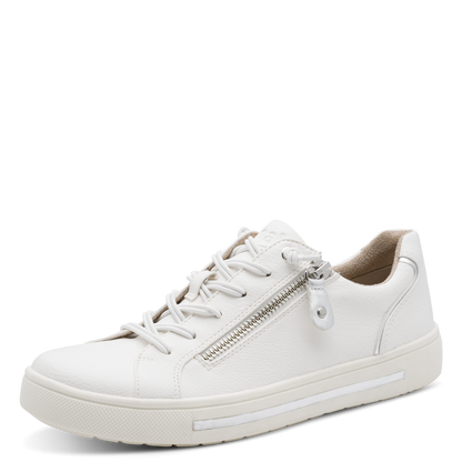 Jana trainer 23660 white silver - Kirbys Footwear Ltd