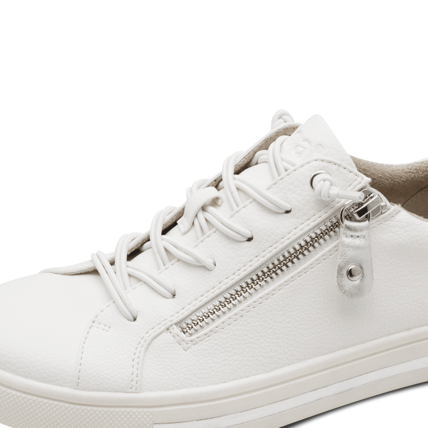 Jana trainer 23660 white silver - Kirbys Footwear Ltd