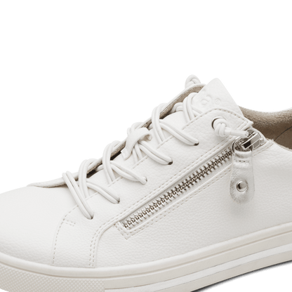 Jana trainer 23660 white silver - Kirbys Footwear Ltd