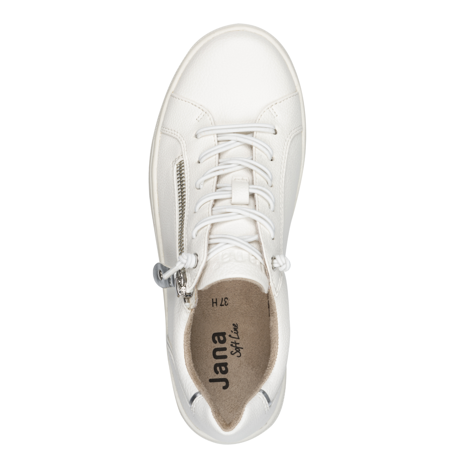 Jana trainer 23660 white silver - Kirbys Footwear Ltd