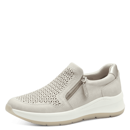 Jana 24767 beige zip - Kirbys Footwear Ltd