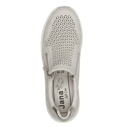 Jana 24767 beige zip - Kirbys Footwear Ltd