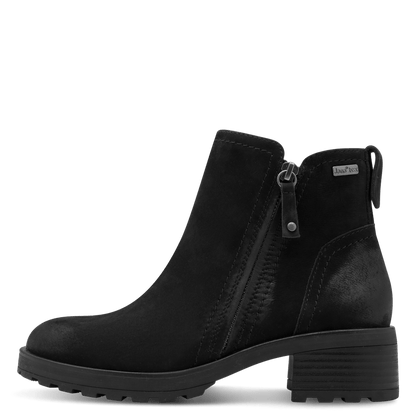 Jana 25711 - Black Nubuk TEX Ankle Boot waterproof