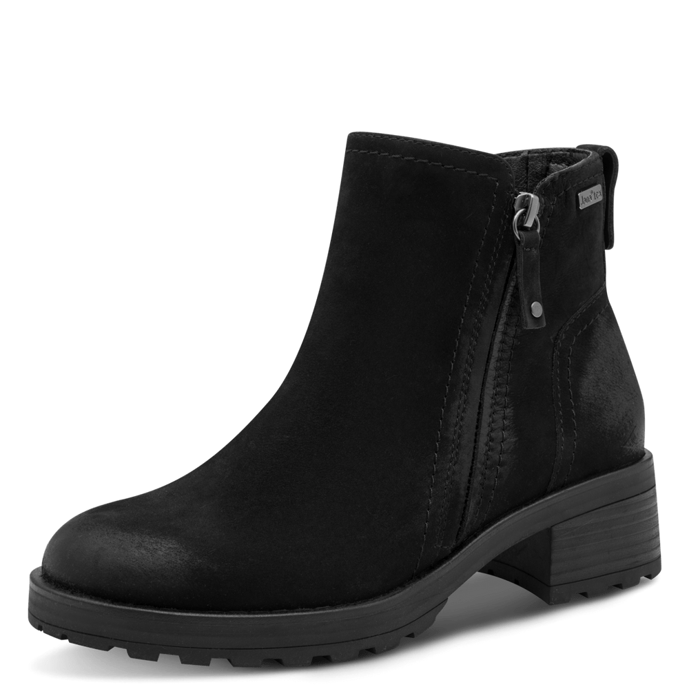 Jana 25711 - Black Nubuk TEX Ankle Boot waterproof