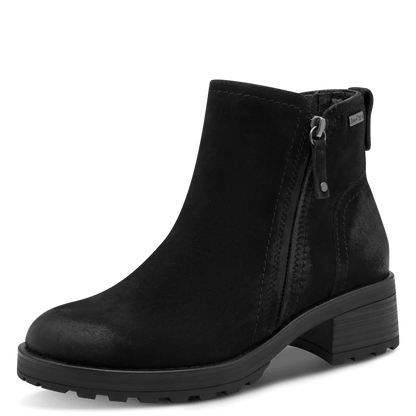 Jana 25711 - Black Nubuk TEX Ankle Boot waterproof