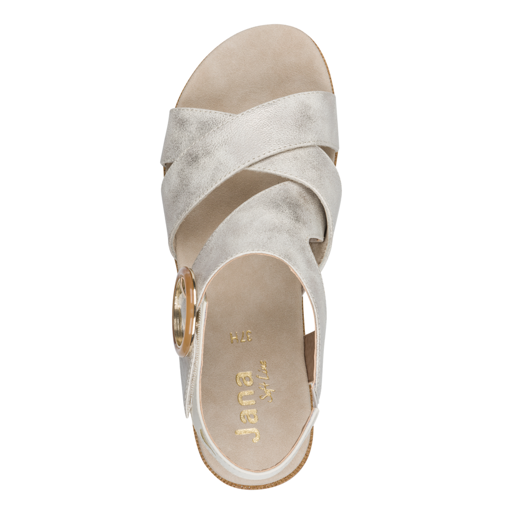 Jana sandal - 28272 beige gold - Kirbys Footwear Ltd